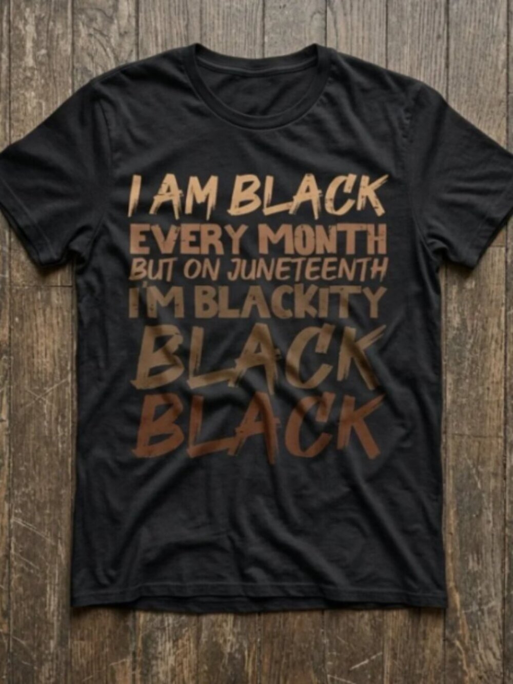 Juneteenth Black Blackity Black Vintage Graphic Tee Retro Streetwear Shirt